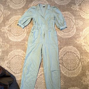 Puff 3/4 sleeve boiler suit jumpsuit